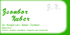 zsombor nuber business card